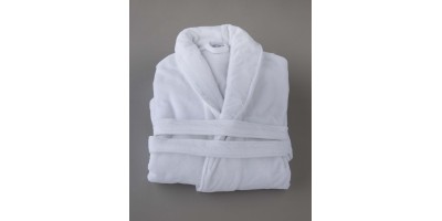 LuxRobe Albornoz de tela de rizo para hombre 100% algodón 54 pulgadas  longitud blanco, Blanco